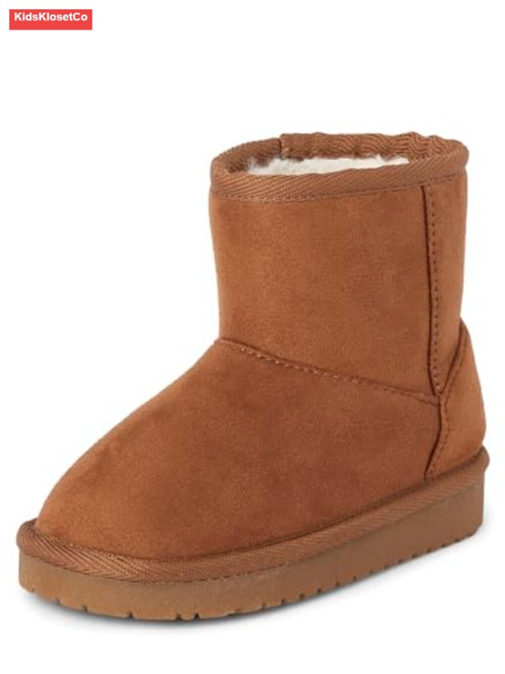 Toddler Girls Faux Suede Ankle Boots Faux Fur Lined Pull-On